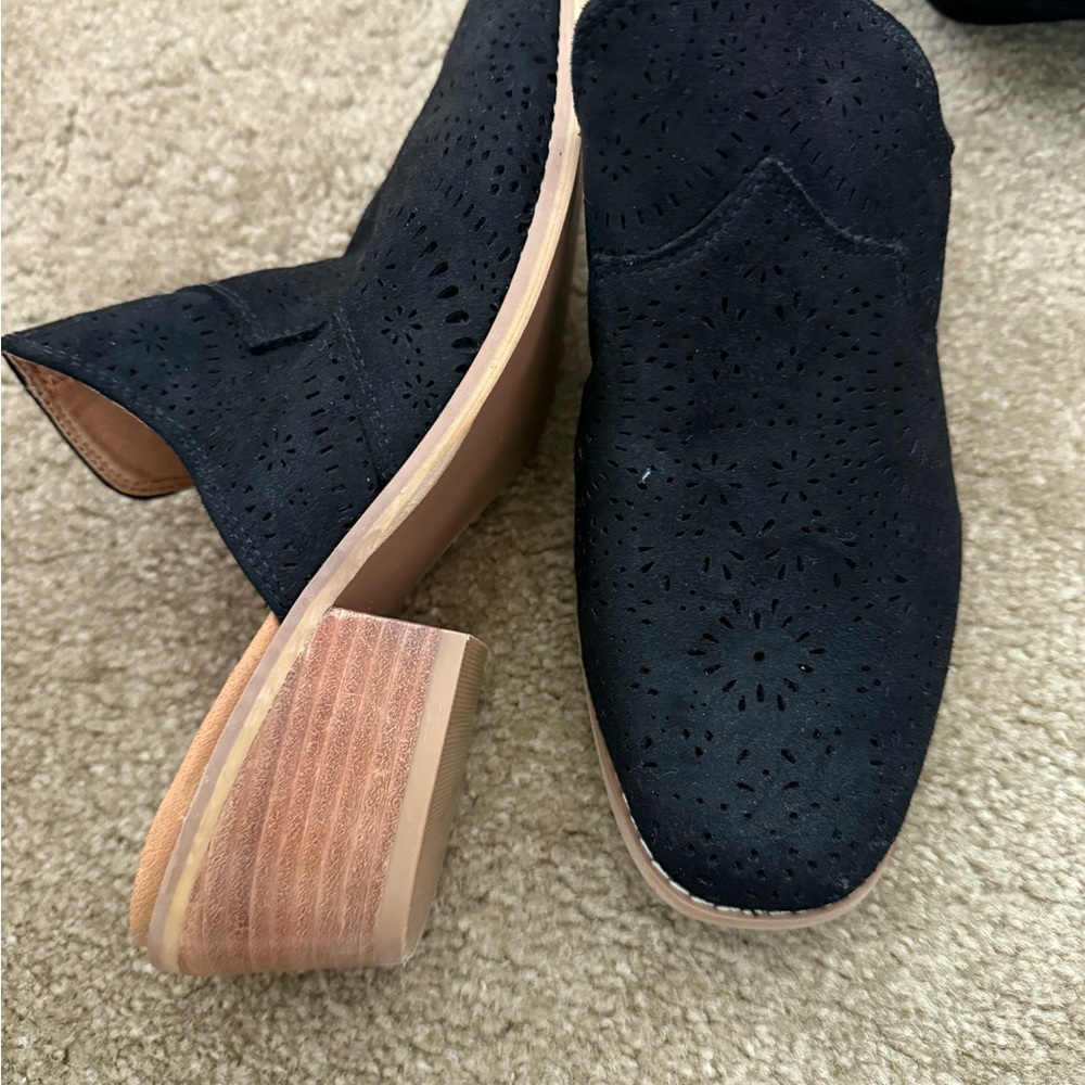 Women's Black Suede Ankle Boots